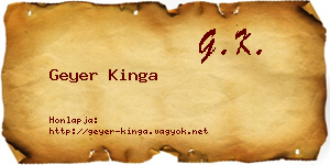 Geyer Kinga névjegykártya