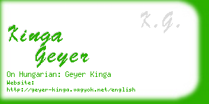 kinga geyer business card